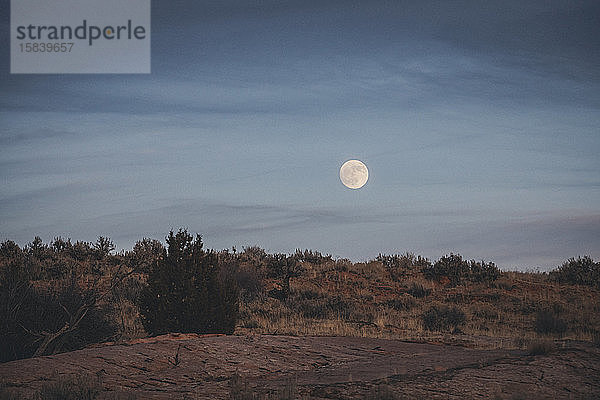 Vollmond über der Landschaft von Utah