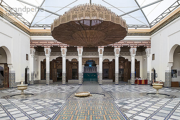Marrakesch-Museum  untergebracht im Dar-Menebhi-Palast aus dem 19. Jahrhundert  Marrakesch  Marokko