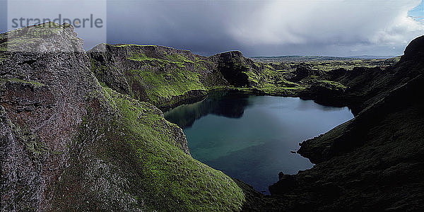 Der Krater des erloschenen Vulkans LakagÃgar in Zentralisland