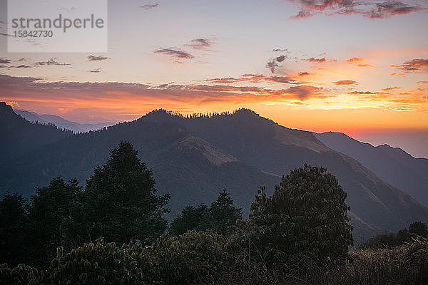 Sonnenaufgang am Poon Hill in Nepal