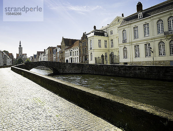 Kanal in der Stadt Brügge  Belgien