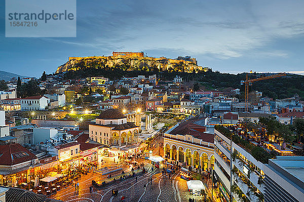 Monastiraki-Platz und Plaka-Altstadt.