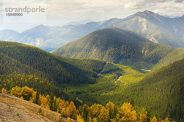 Rolling Mountains Pedley Pass im Herbst  Britisch-Kolumbien  Kanada