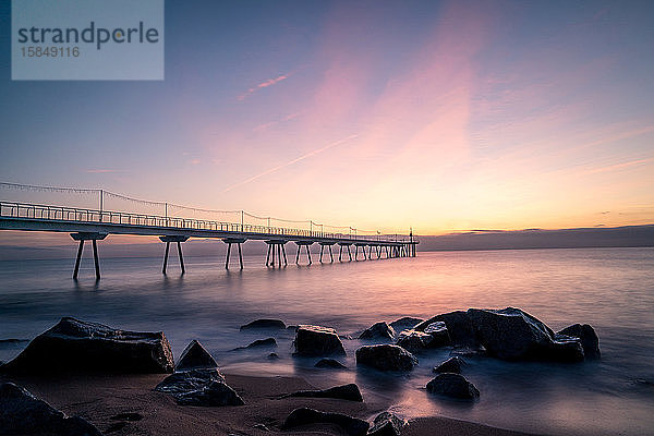 Brücke Sonnenuntergang Sonnenaufgang Farbe Wolken