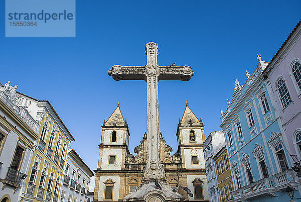 Heiliges Kreuz und SÃ£o Francisco-Kirche von Salvador in Pelourinho