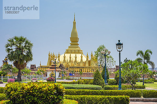Pha That Luang goldene Stupa  Vientiane  Laos