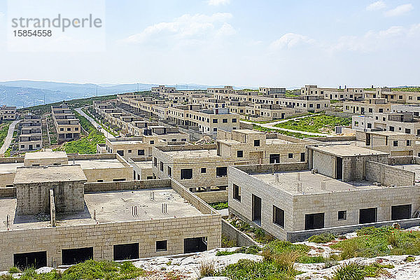 Unvollendetes Wohnungsprojekt  das für die Ausbildung der israelischen Armee genutzt wird  in der Nähe von Nablus