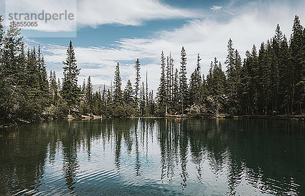 Landschaftliche Ansicht der Grassi-Seen in Canmore  Alberta  Kanada.
