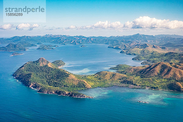 Luftaufnahme der Insel Busuanga  Philippinen
