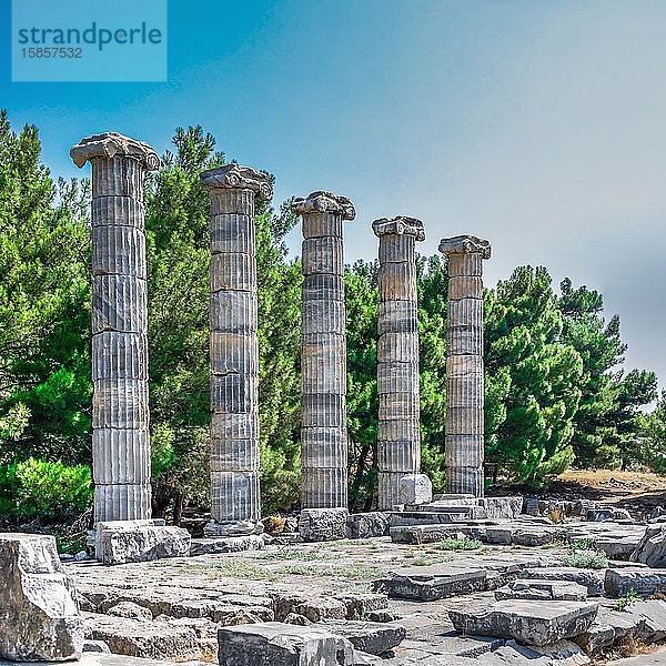 Der Tempel der Athena Polias im antiken Priene  Türkei