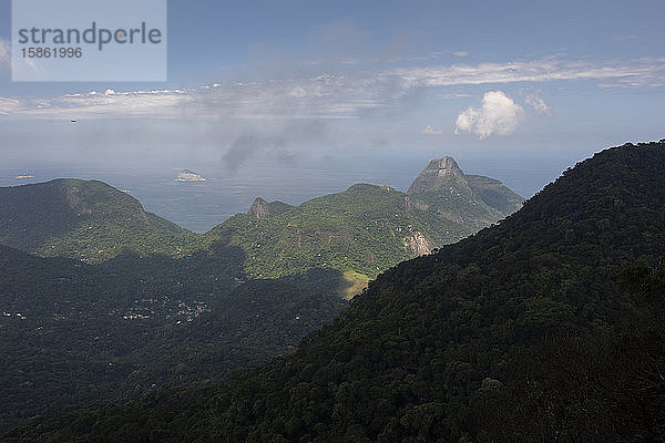 Wunderschöne grüne Regenwaldlandschaft und Berge  Tijuca-Wald