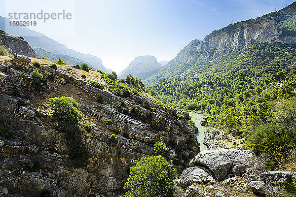 Schlucht der Gaitanes in Ardales  Malaga  Spanien