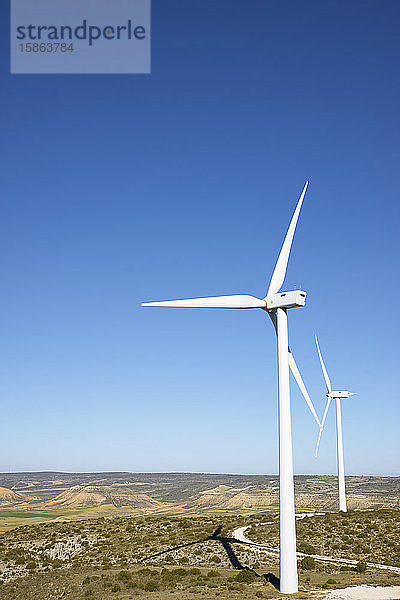 Windmühlen zur Stromproduktion in Spanien.