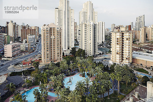 Ein Wald von Hochhäusern in Benidorm  Costa Blanca  Spanien  Mittelmeer  Europa