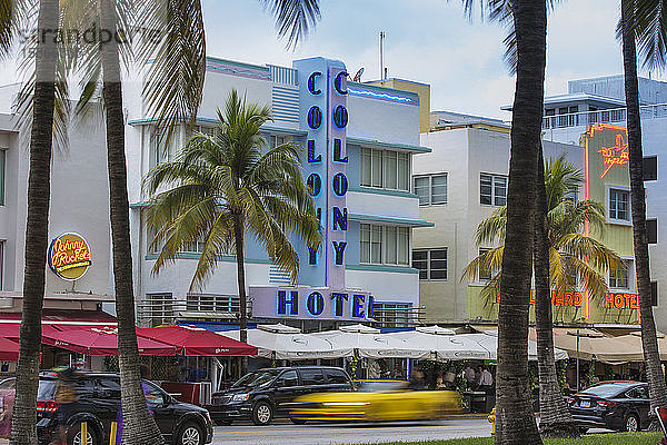 Art Deco Hotels am Ocean Drive  South Beach  Maimi Beach  Florida  Vereinigte Staaten von Amerika  Nordamerika