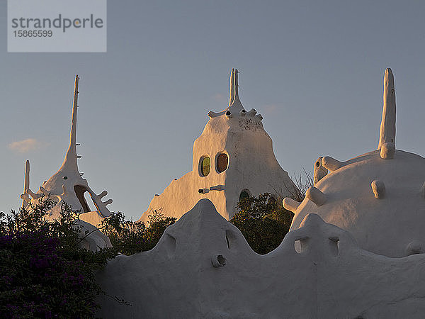 Galerie und Boutique-Hotel Casapueblo  entworfen vom Künstler Carlos Paez Vilaro in Punta Ballena  in der Nähe von Punta del Este  Uruguay  Südamerika