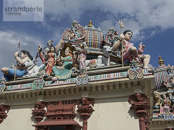 Sri Mariamman Hindu-Tempel im alten Teil von Chinatown in Singapur  Südostasien  Asien