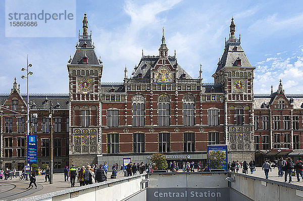 Hauptbahnhof  Amsterdam  Die Niederlande  Europa