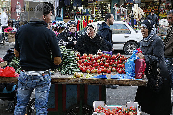 Gemüsestand in Ramallah  Westjordanland  Palästinensische Autonomiegebiete  Naher Osten