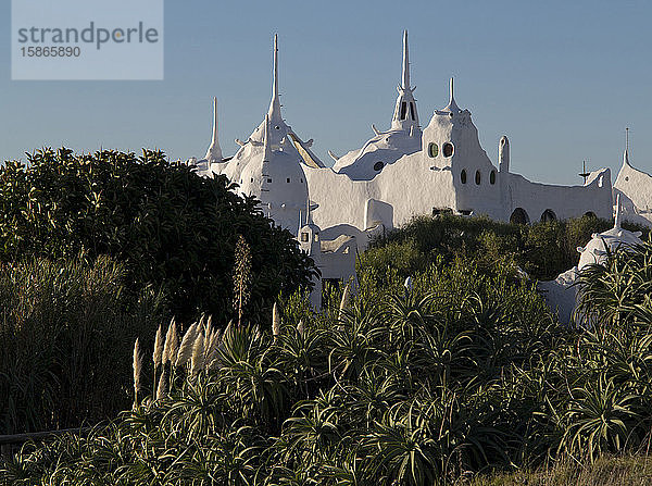 Galerie und Boutique-Hotel Casapueblo  entworfen vom Künstler Carlos Paez Vilaro in Punta Ballena  in der Nähe von Punta del Este  Uruguay  Südamerika