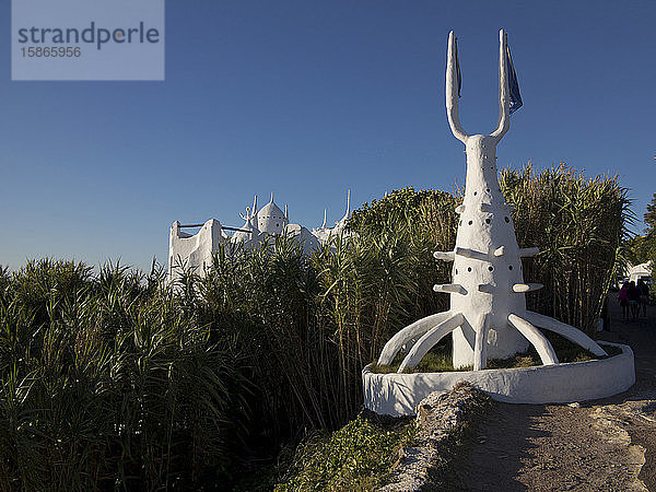 Galerie und Boutique-Hotel Casapueblo  entworfen vom Künstler Carlos Paez Vilaro in Punta Ballena  in der Nähe von Punta del Este  Uruguay  Südamerika