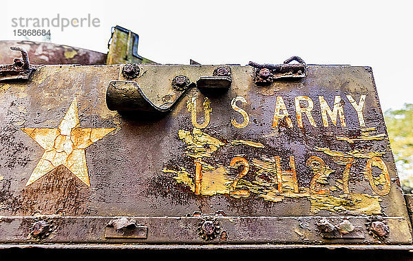 Lastwagen der US-Armee im Kriegsmuseum von Hue; Hue  Provinz Thua Thien-Hue  Vietnam