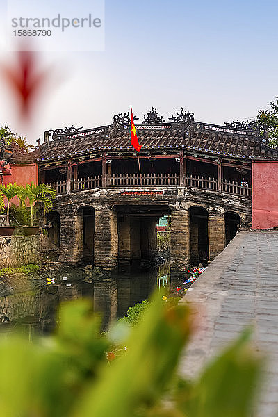 Japanische Brücke in Hoi An  Unesco-Weltkulturerbe; Hoi An  Provinz Quang Nam  Vietnam