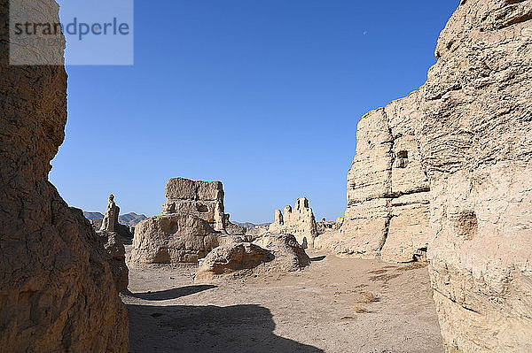 Ruinen der Stadt Jiaohe an der Seidenstraße  alte Hauptstadt von Turfan  Autonome Region Xinjiang-Uigur  China  Asien