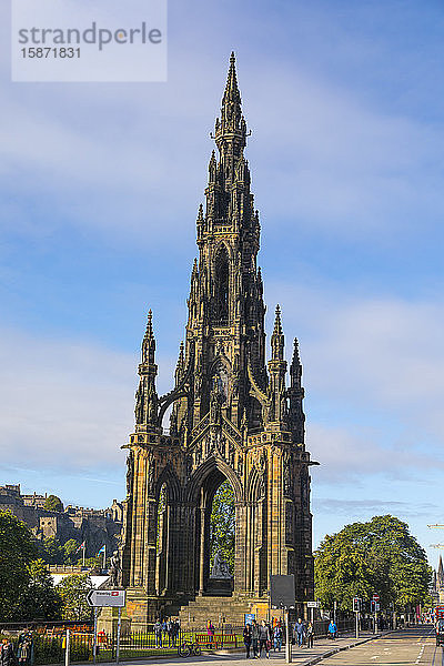 Sir Walter Scott Monument  Princes Street  Edinburgh  Schottland  Vereinigtes Königreich  Europa