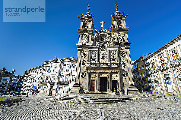 Kirche Santa Cruz (Heiliges Kreuz)  Carlos Amarante-Platz  Braga  Minho  Portugal  Europa