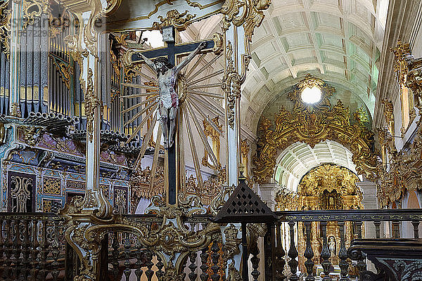 Kloster St. Martin von Tibaes  Oberer Chor und Orgel  Braga  Minho  Portugal  Europa