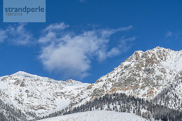 Schnee auf einem Berg in Sun Valley  Idaho