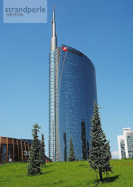 Europa   Italien   Lombardei   Mailand   Unicredit-Turm von Cesar Pelli   Stadtteil Porta Nuova