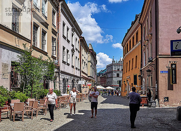 Europa  Polen  Provinz Lublin  Stadt Lublin  Bramowa-Straße in der Altstadt