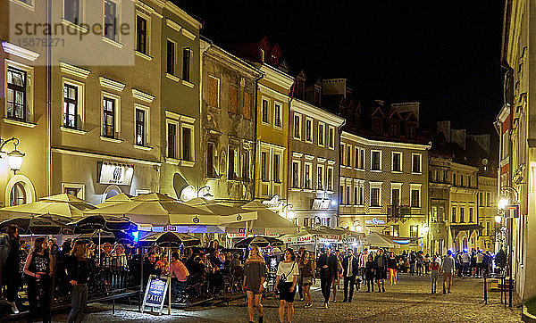 Europa  Polen  Provinz Lublin  Stadt Lublin  bemaltes Haus in der Grodzka-Straße in der Altstadt