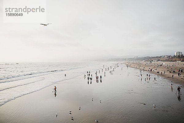 Blick auf den Strand von Santa Monica  Los Angeles  USA