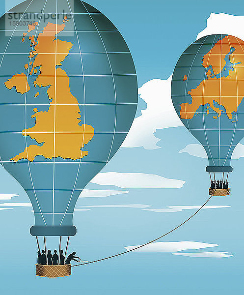 Britischer Heißluftballon kappt Verbindungen zu Europa