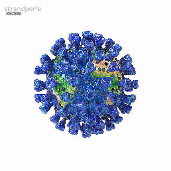Computergeneriertes Coronavirus als Weltkarte