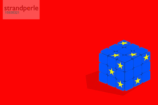 Europäische Union Puzzle-Würfel