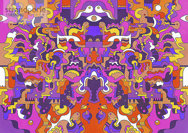Symmetrisches psychedelisches Muster