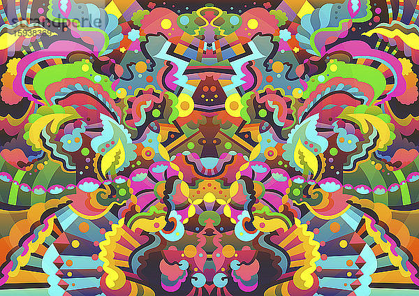 Lebendiges abstraktes symmetrisches Muster