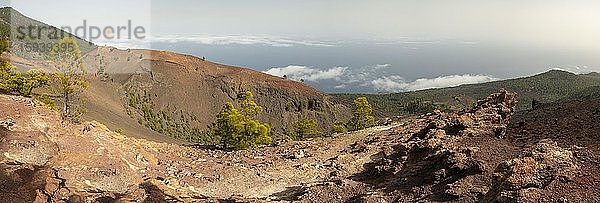 Krater Vulkan Martín  Cumbre Vieja bei Fuencaliente  La Palma  Kanarische Inseln  Kanaren  Spanien  Europa