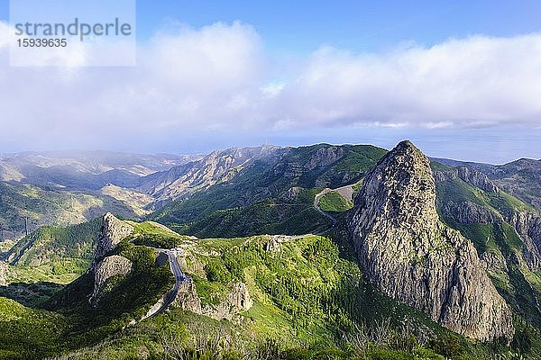 Berge Roque de la Zarcita und Roque de Agando  Monumento Natural de los Roques  La Gomera  Kanaren  Spanien  Europa