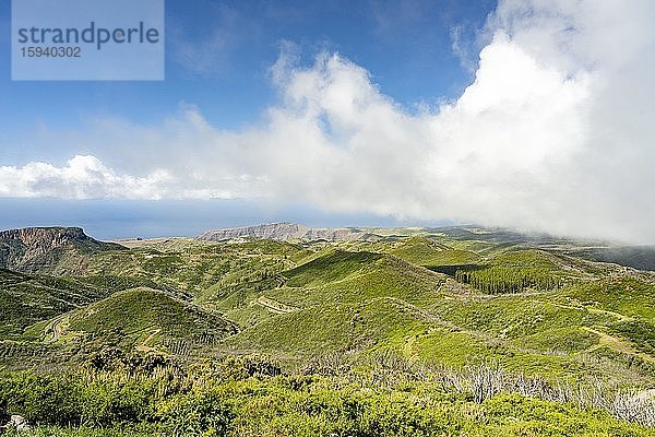 Weitläufige Landschaft  La Gomera  Kanaren  Spanien  Europa