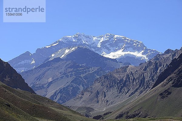 Cerro Aconcagua  Parque Provincial Aconcagua  bei Uspallata  Provinz Mendoza  Argentinien  Südamerika