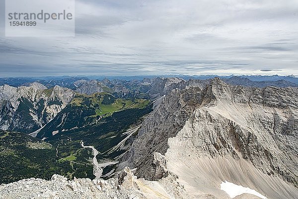 Birkkarspitze  von den Ödkarspitzen aus  Vomper-Kette  Karwendel  Tirol  Österreich  Europa
