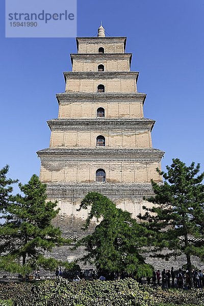 Große Wildganspagode  Pagode  Yanta  Xian  Shaanxi  China  Asien