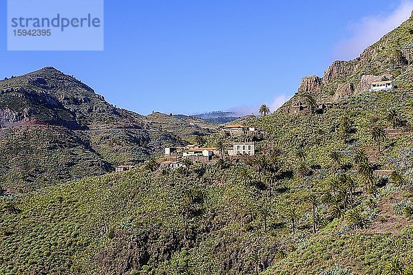 Dorf Jerduñe  bei San Sebastian  La Gomera  Kanaren  Spanien  Europa
