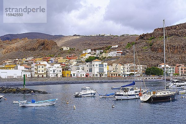 Hafen  Playa de Santiago  La Gomera  Kanaren  Spanien  Europa