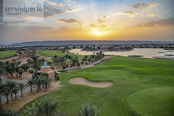 Golfplatz der Ferienstadt El Gouna  bei Hurghada  Ägypten  Afrika